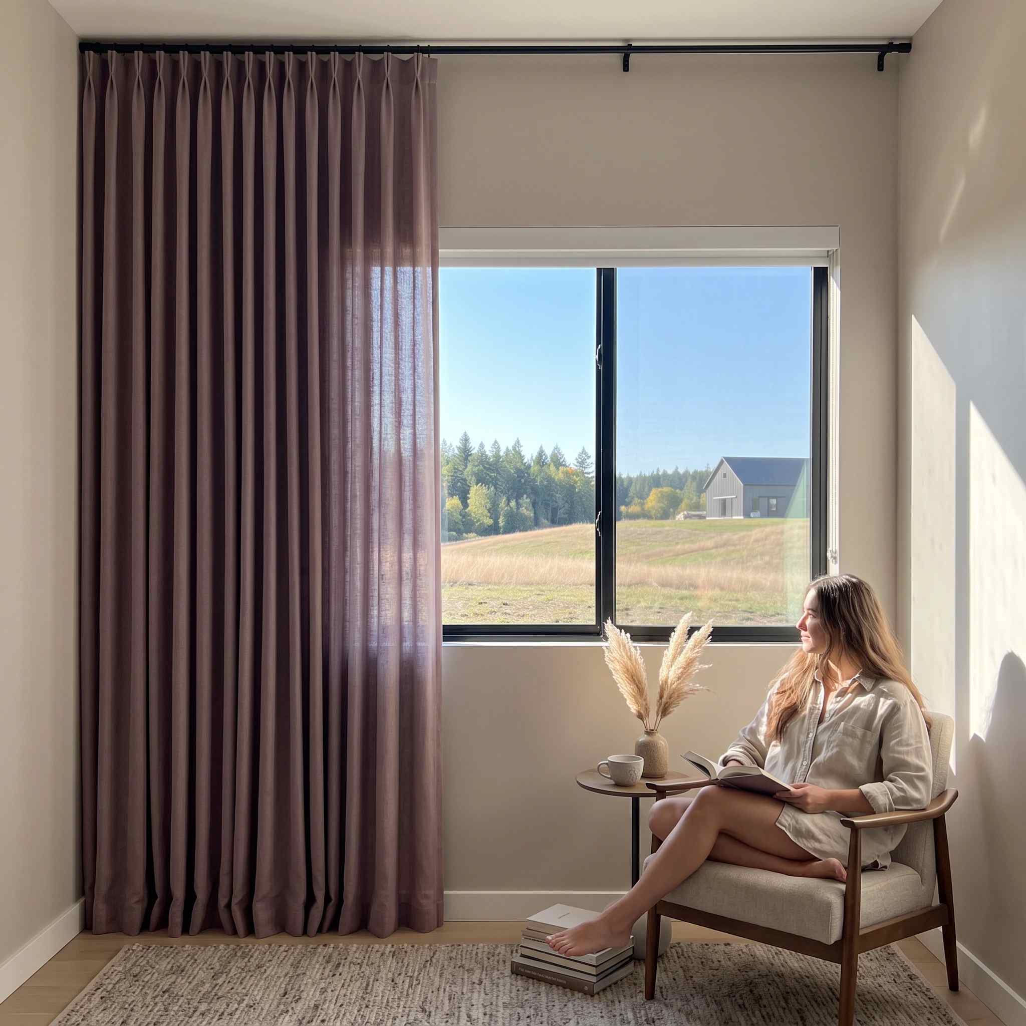 DraperyUS Custom Drapery Mist Lavender