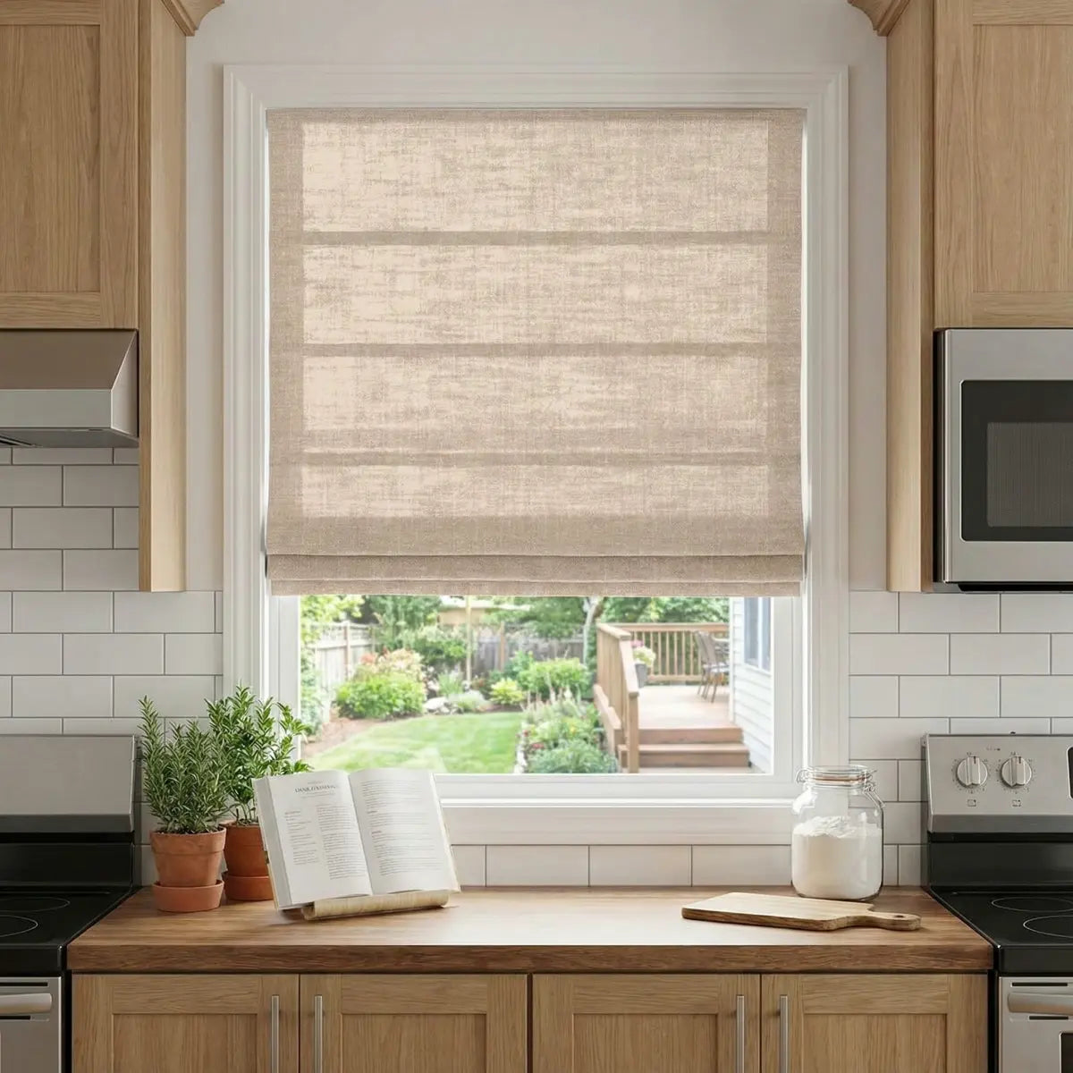 DraperyUS Custom Roman Shades Dusk Sand