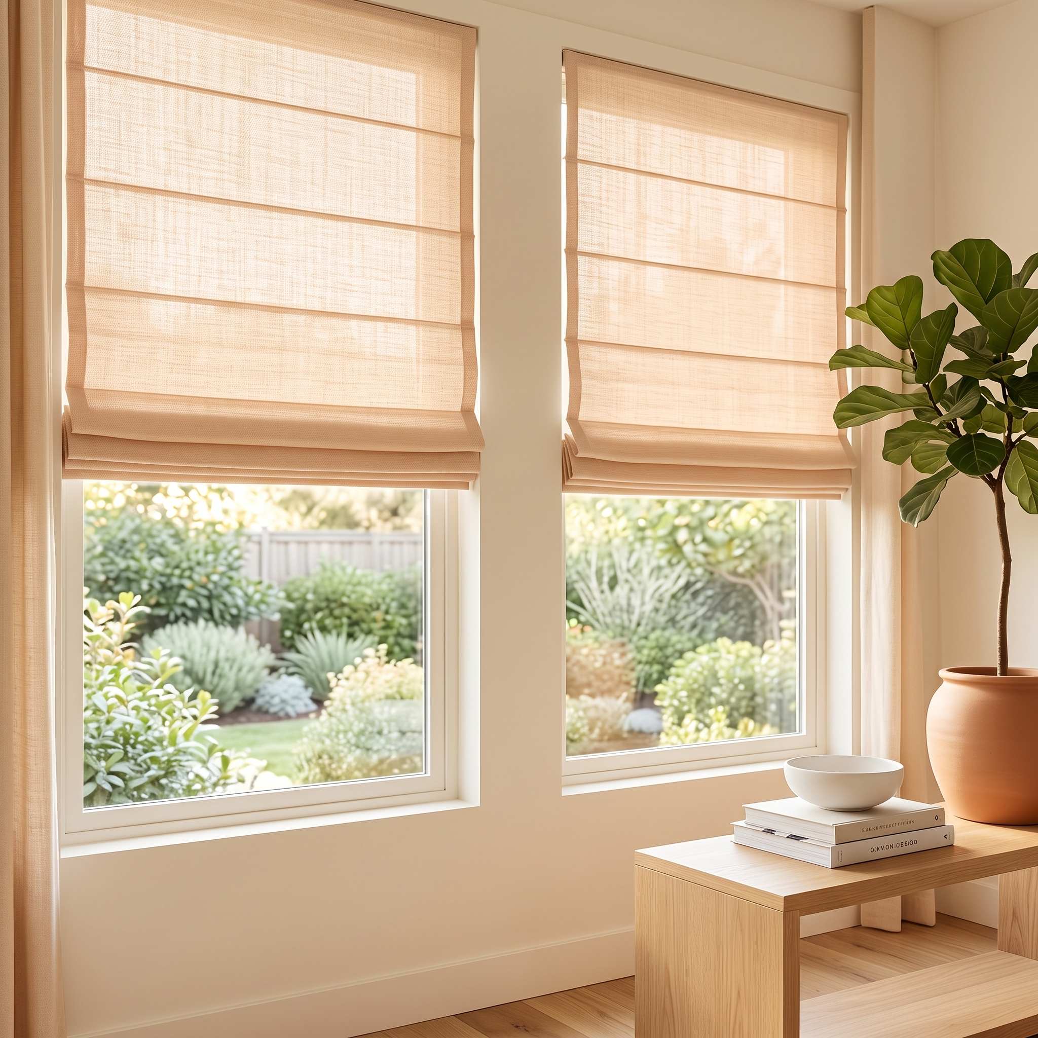 DraperyUS Custom Roman Shades Dusk Sand