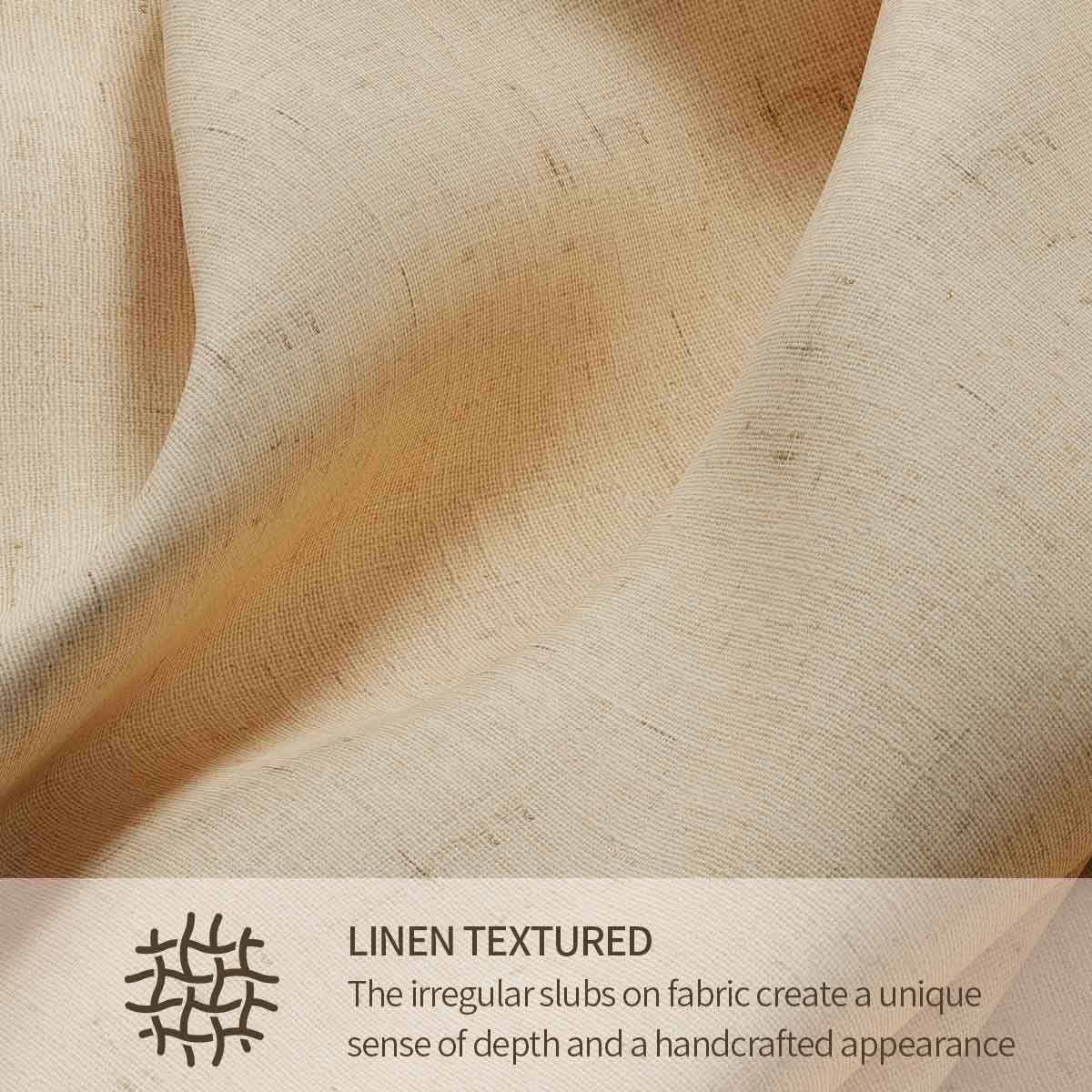 Custom Light Filtering Linen Curtains for Living Room & Bedroom