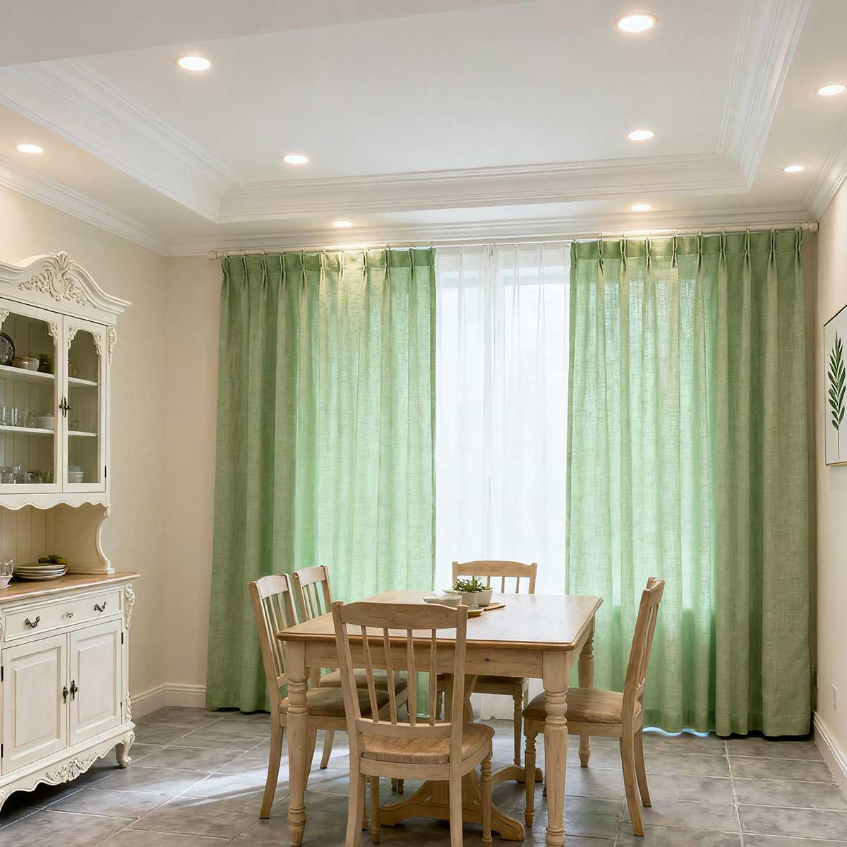 Custom Light Filtering Linen Curtains for Living Room & Bedroom