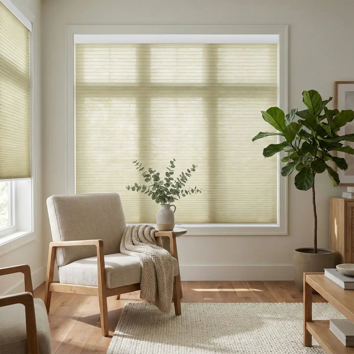 Custom semi-blackout Honeycomb Shades