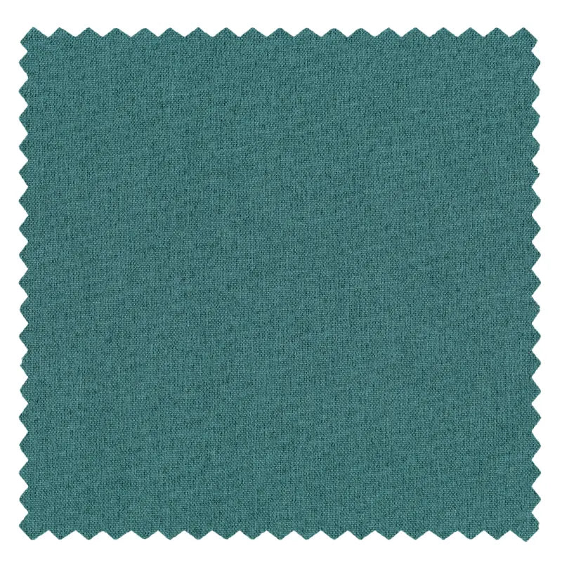 DraperyUS Custom Extra Long 100% Blackout Linen Curtains - Peacock Green - An elegant and rich deep blue-green - Fabric Swatch.