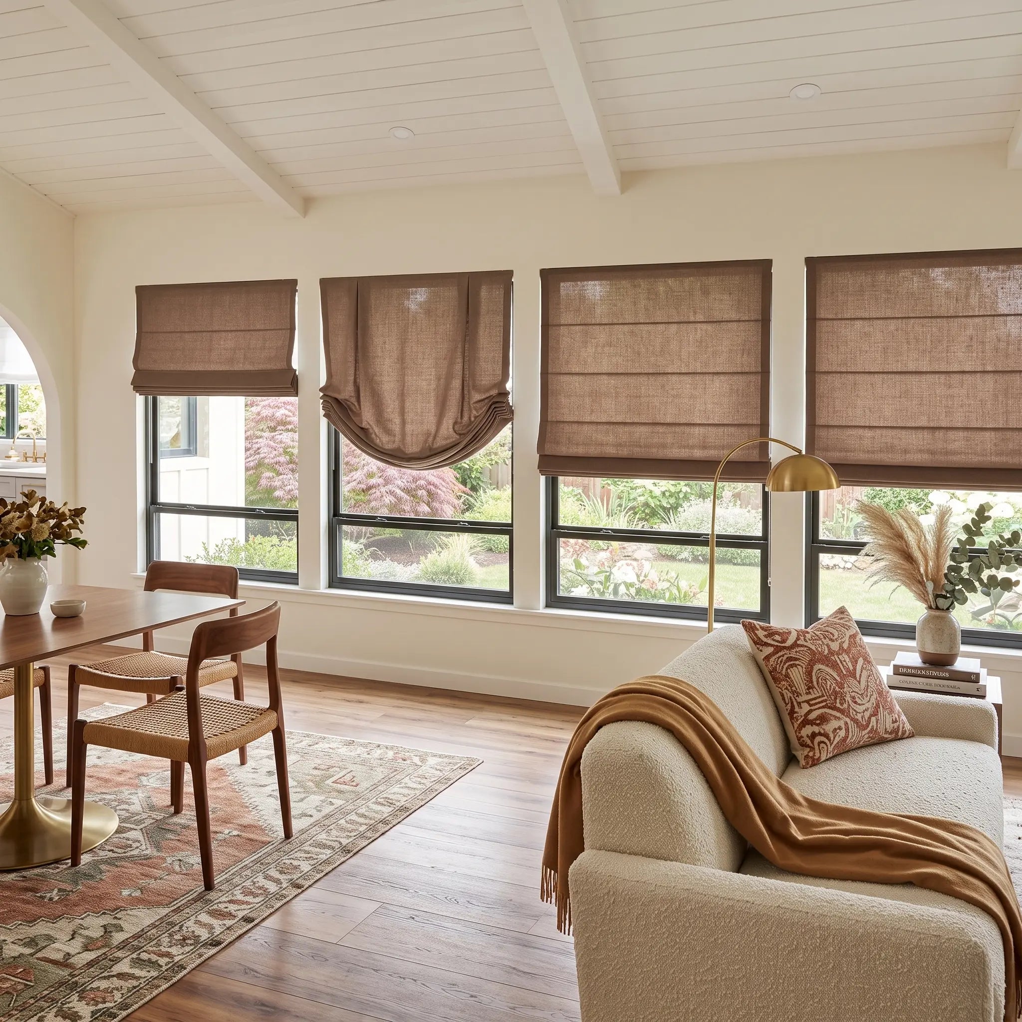 DraperyUS Custom Roman Shades Sage Field