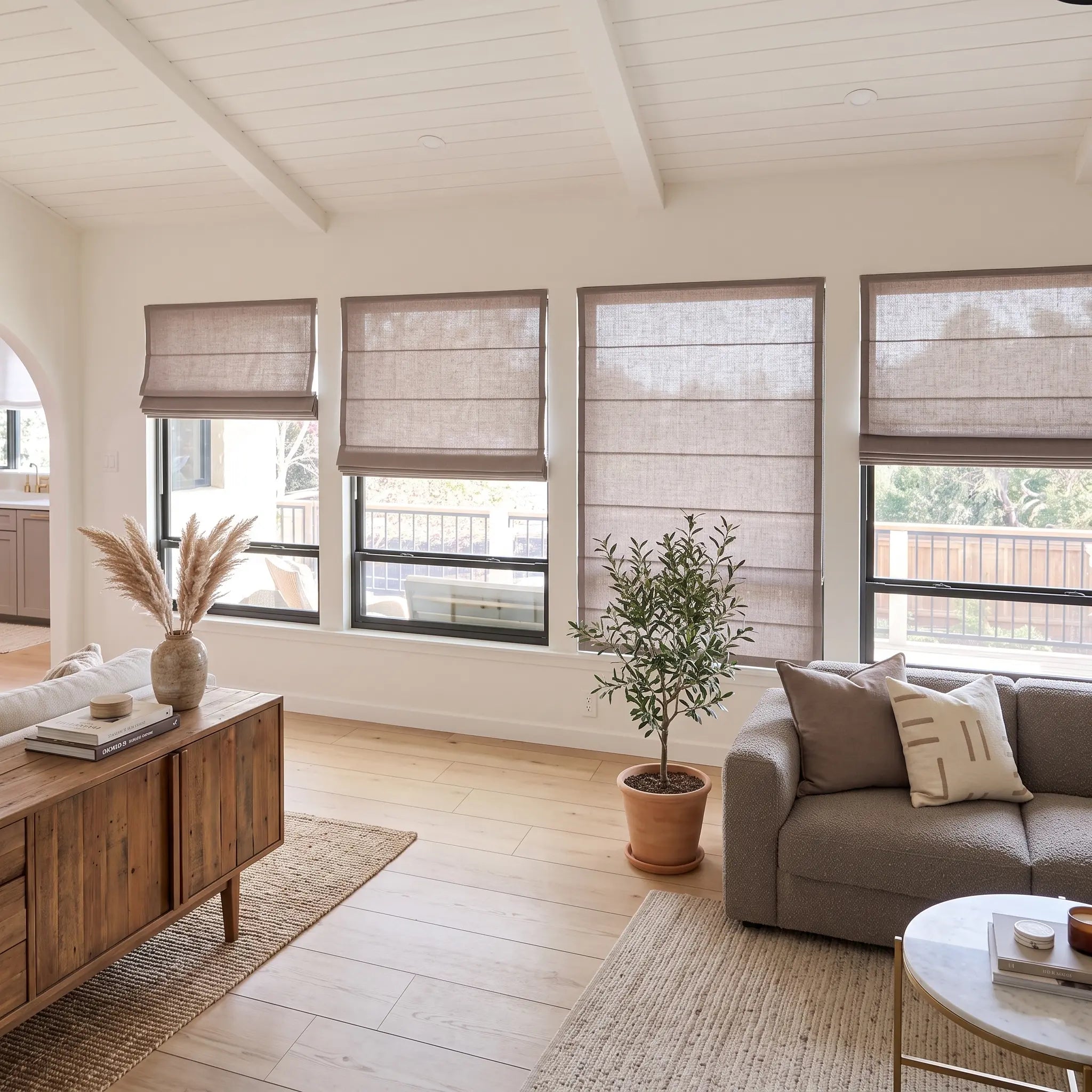 DraperyUS Custom Roman Shades Midnight Navy