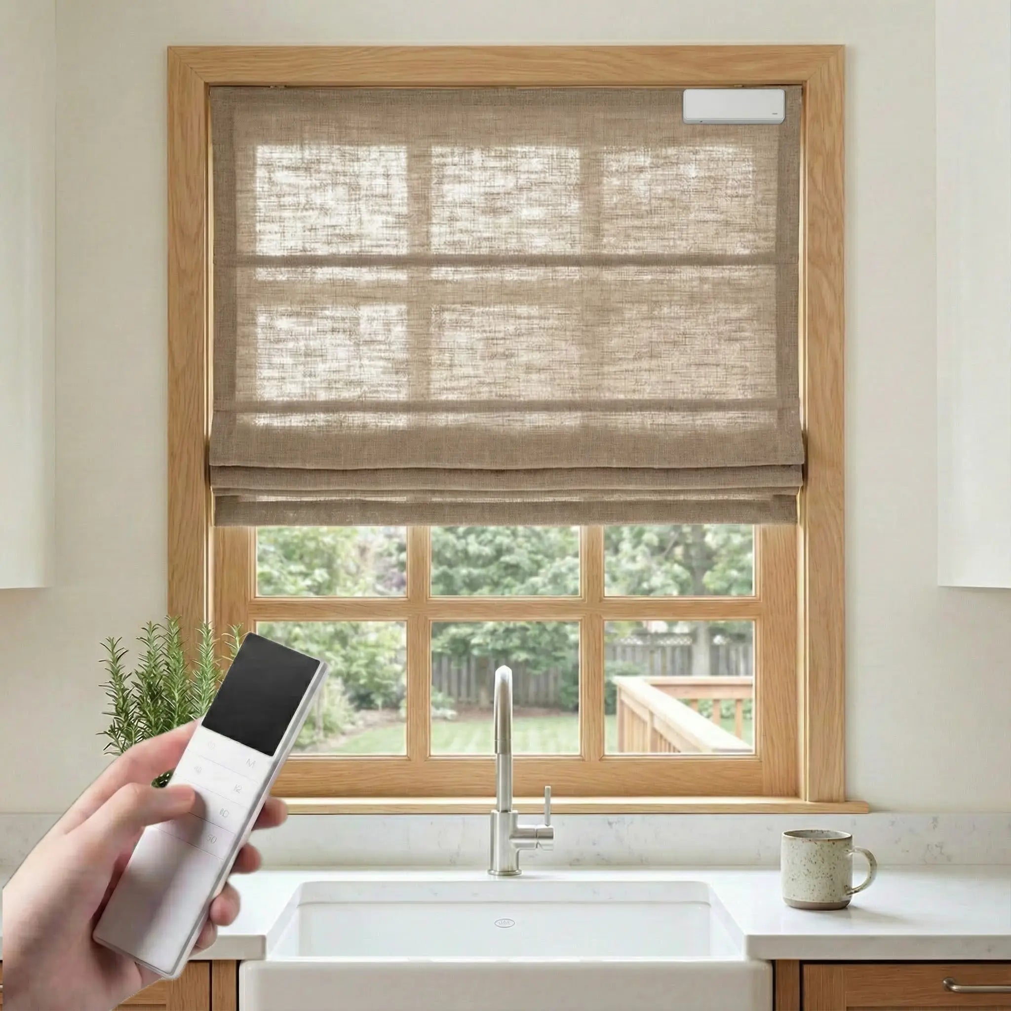 DraperyUS Costom Roman Shades Rose Pink