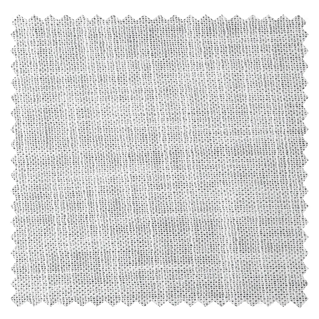 DraperyUS Custom 100% Blackout Linen Curtains - Light Gray White - An airy and bright minimalist neutral for a clean look - Fabric Swatch.