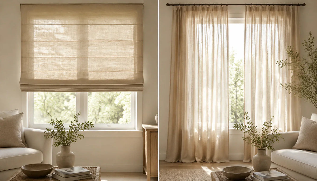 Roman Shades vs Curtains: The Complete Comparison Guide