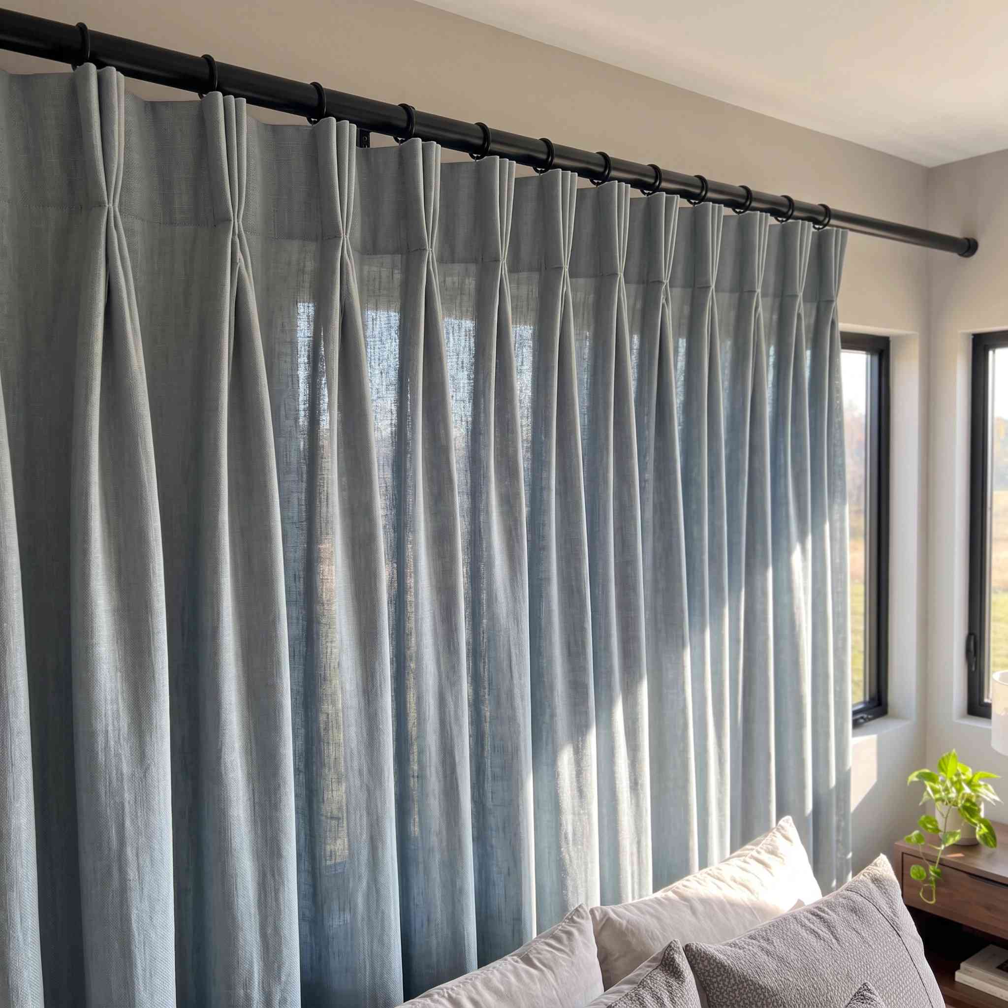 DraperyUS Custom Drapery Light Steel Blue