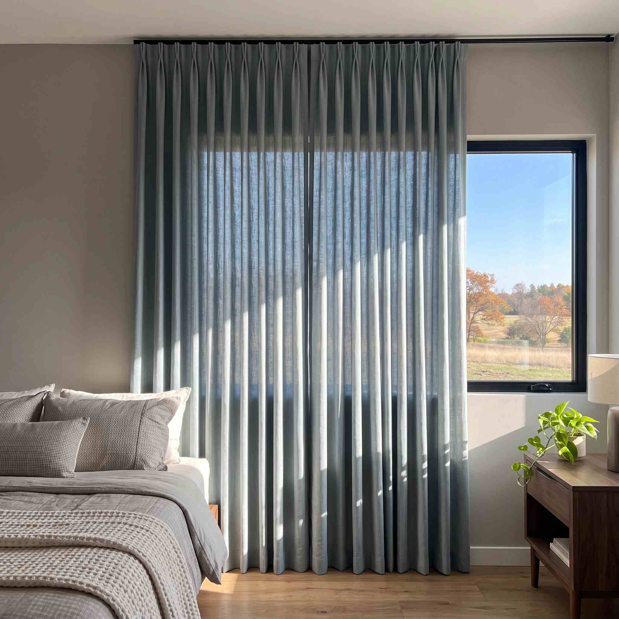 DraperyUS Custom Drapery Light Steel Blue