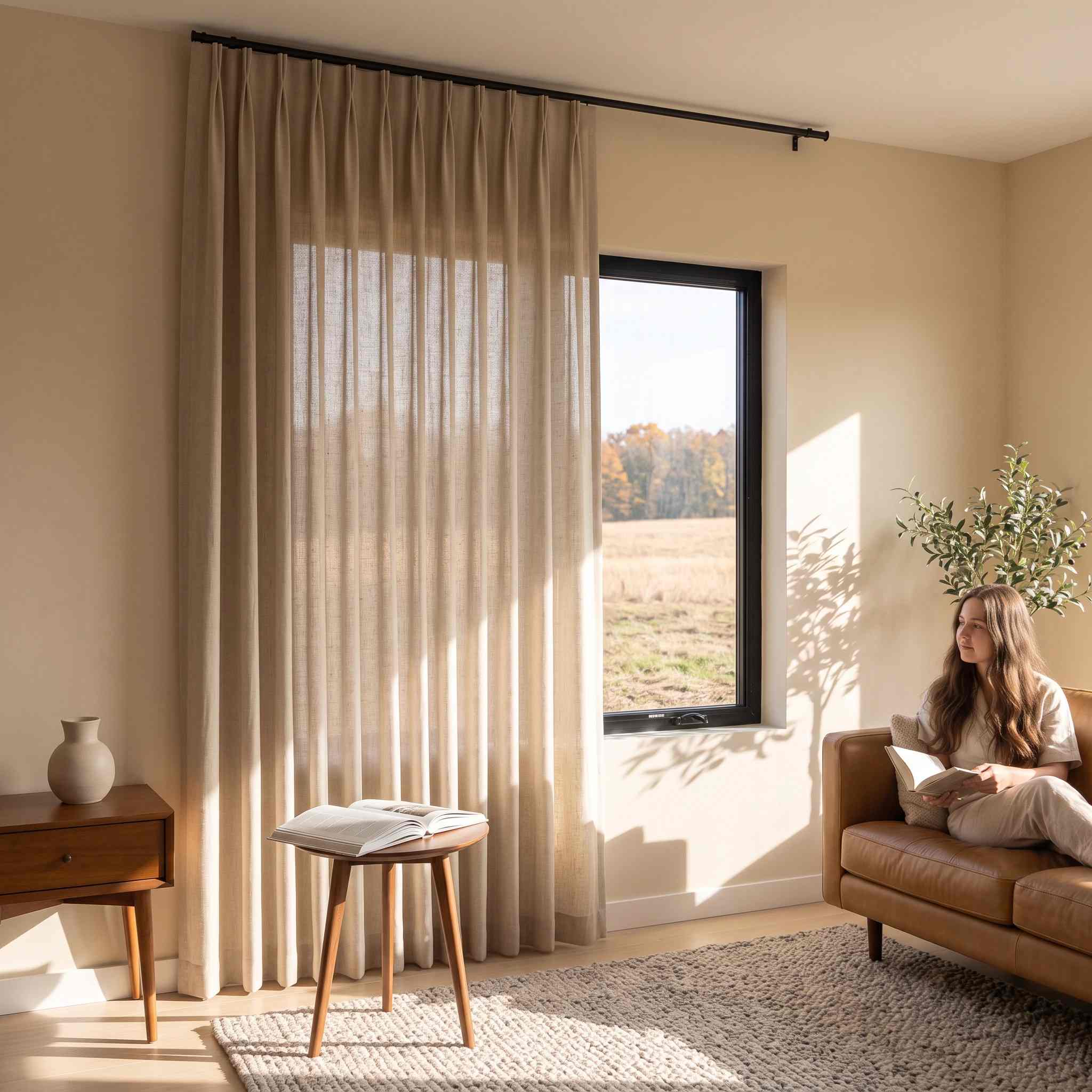 DraperyUS Custom Drapery Moss Beige