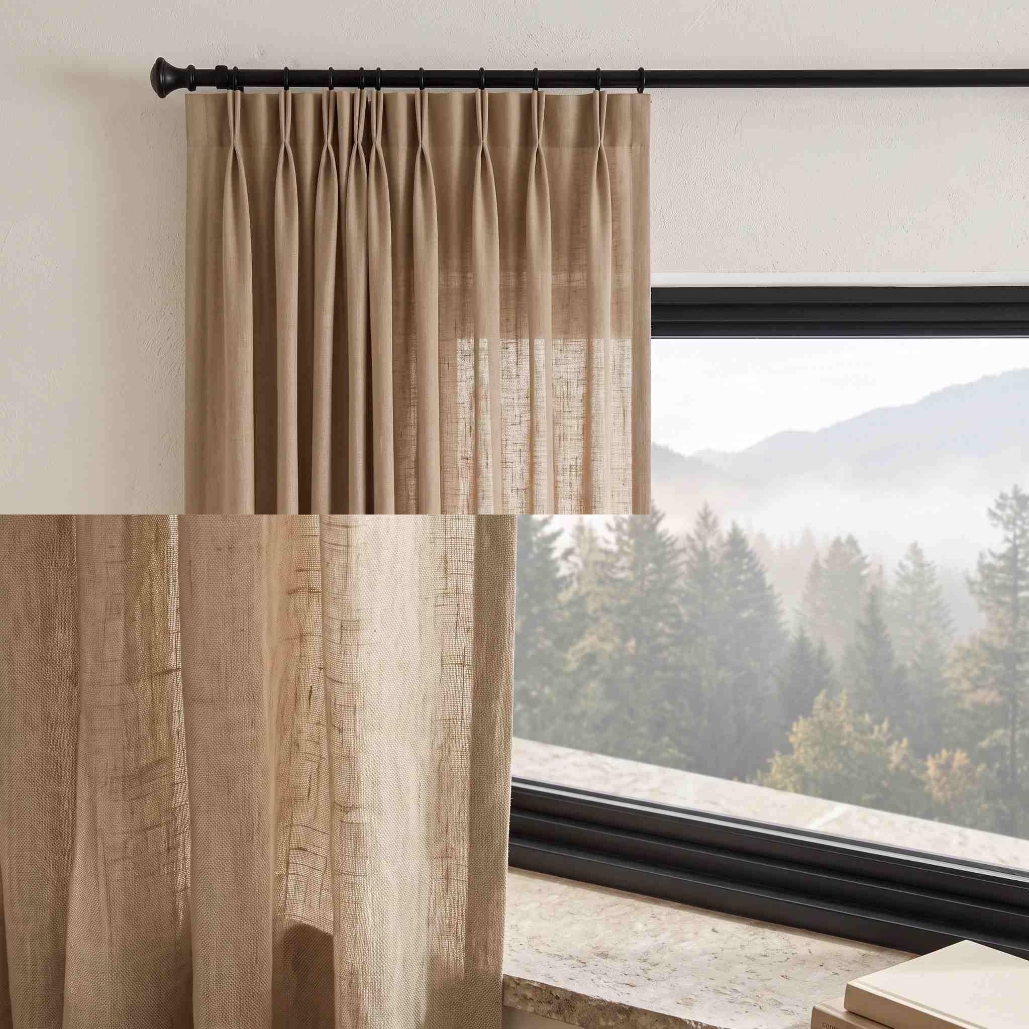 DraperyUS Custom Drapery Sand Taupe