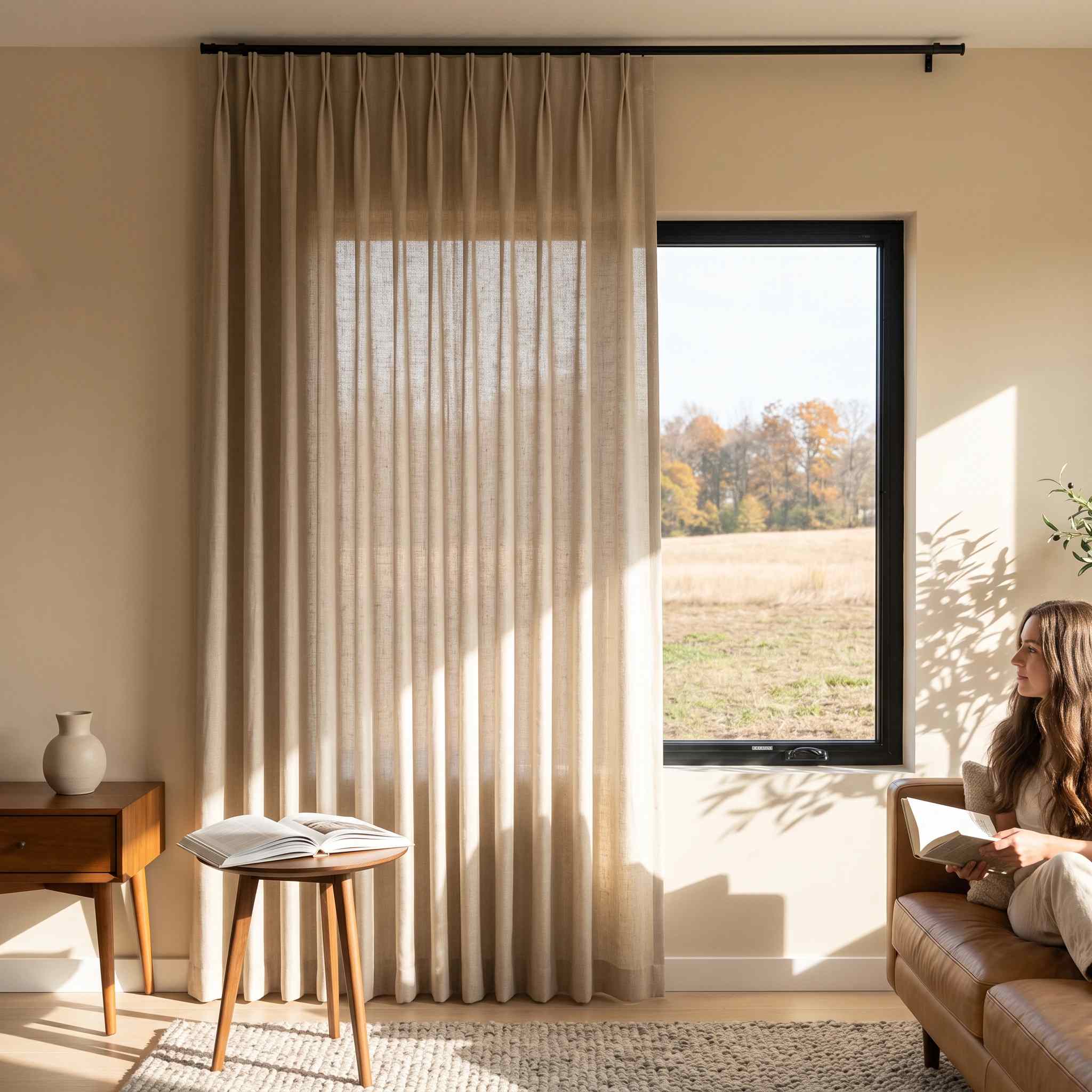 DraperyUS Custom Drapery Moss Beige