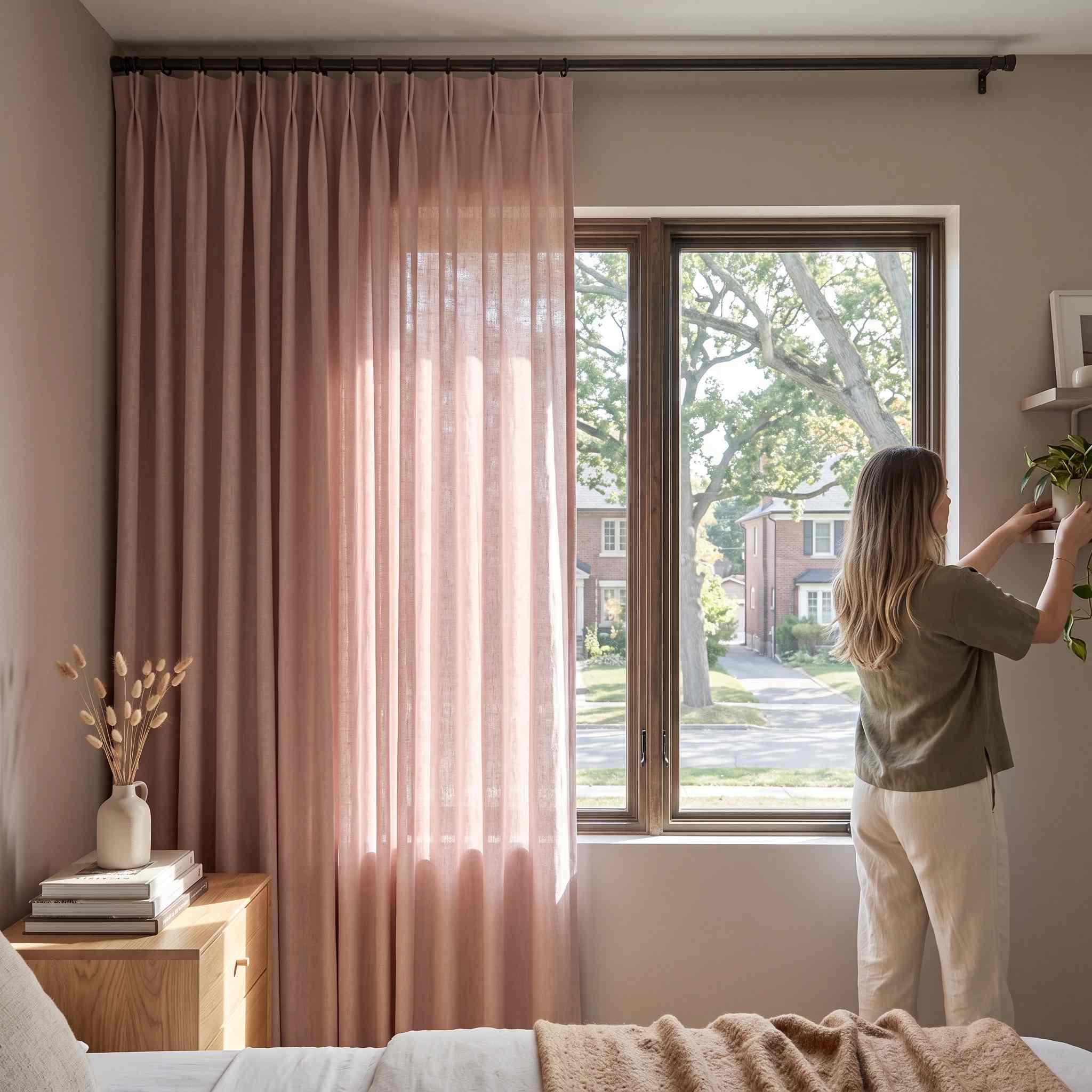 DraperyUS Custom Drapery Sand Beige