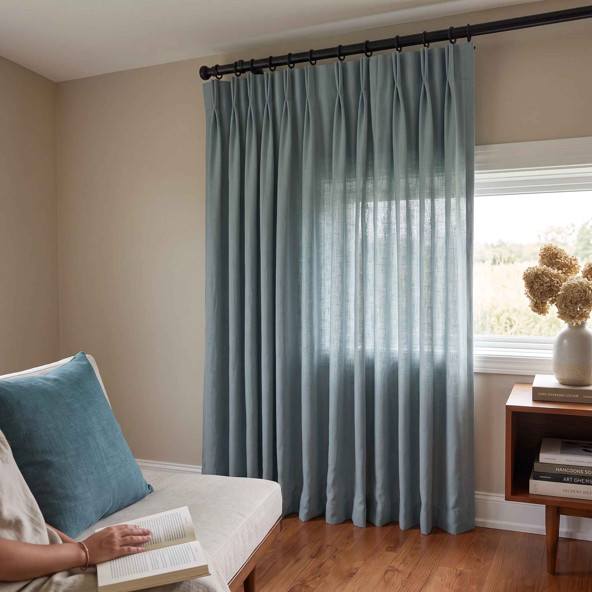 DraperyUS Custom Drapery Sage Green 1038