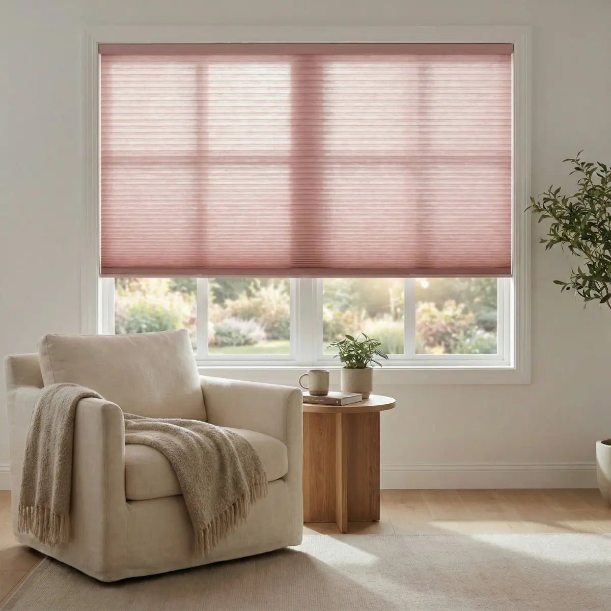 Custom semi-blackout Honeycomb Shades