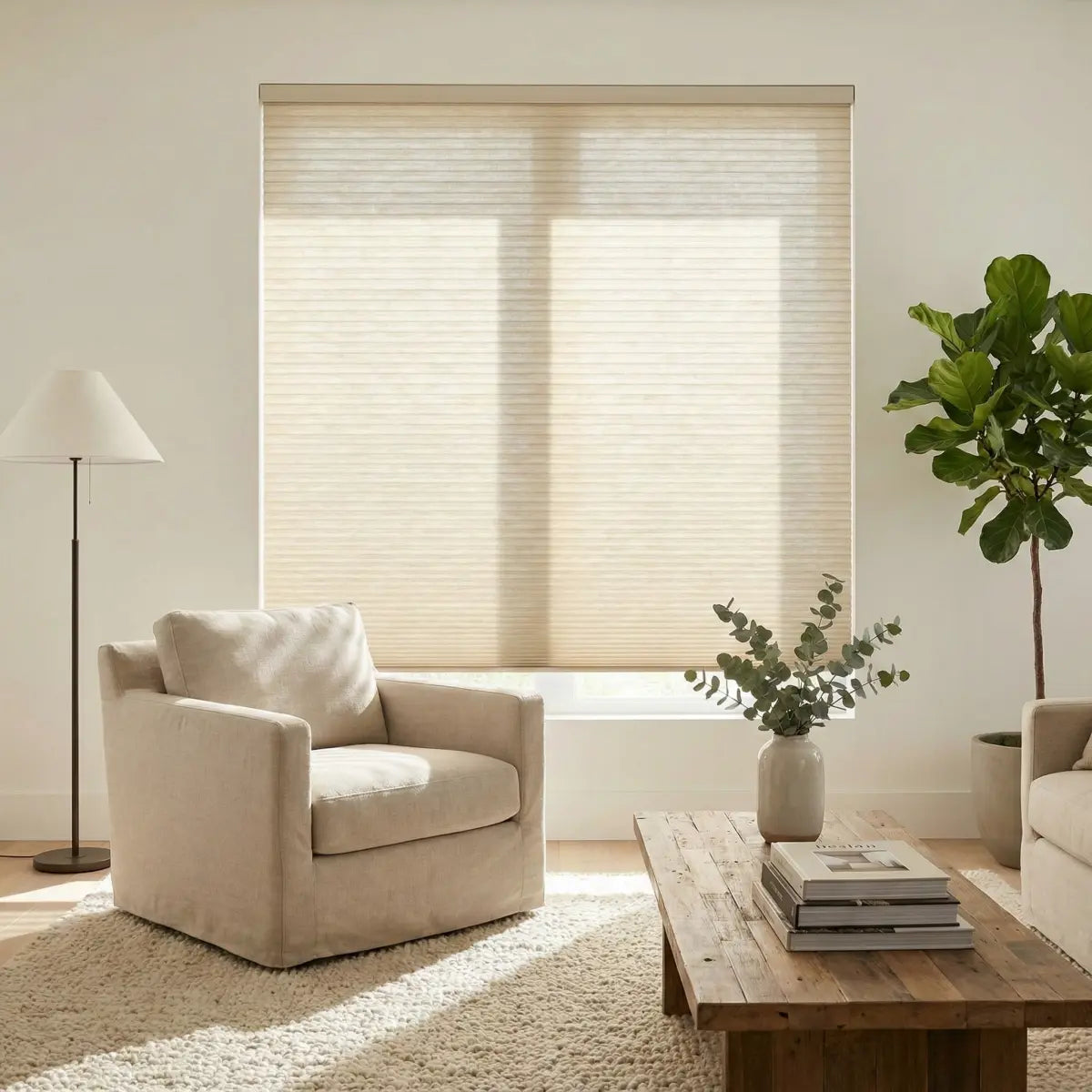 Custom semi-blackout Honeycomb Shades