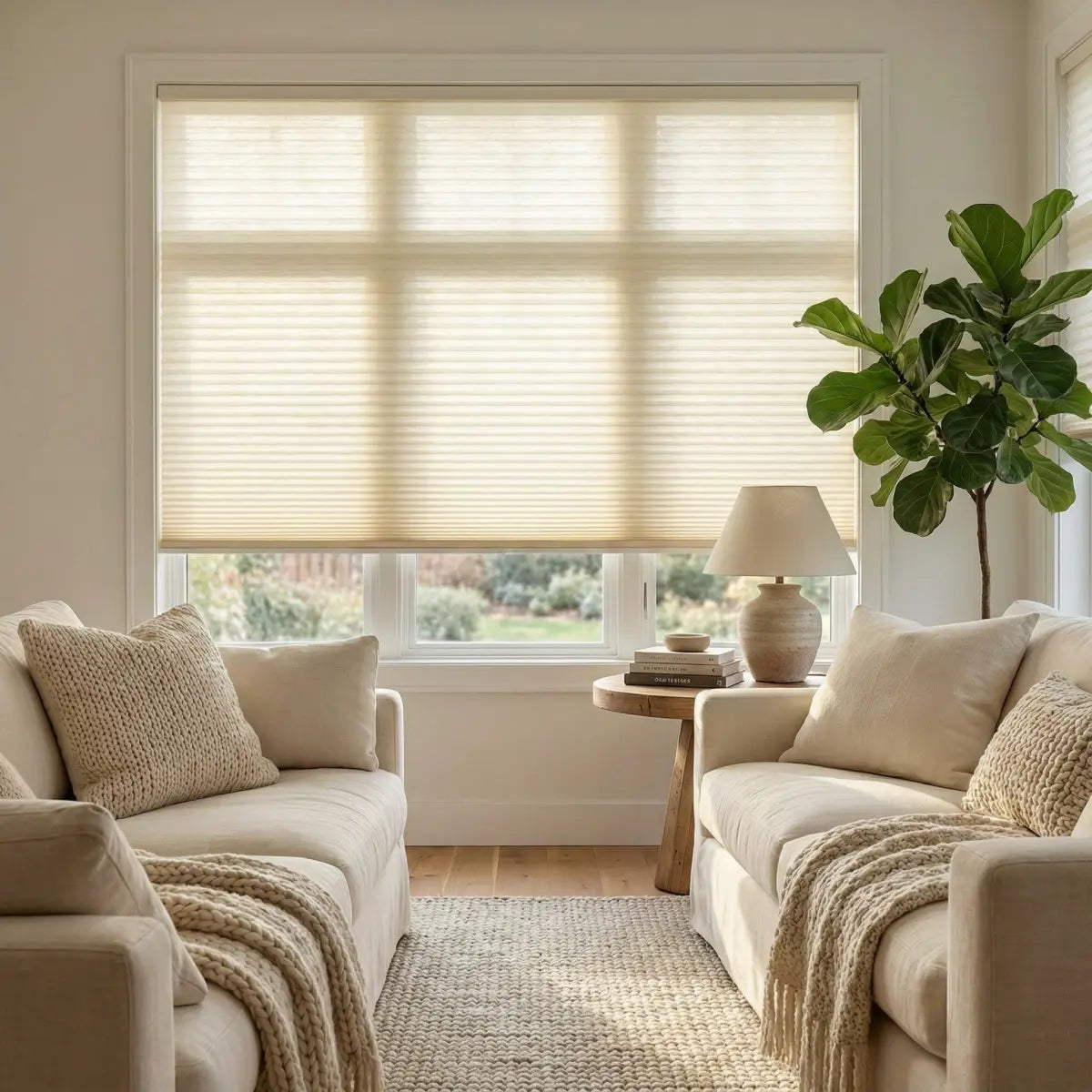 Custom semi-blackout Honeycomb Shades