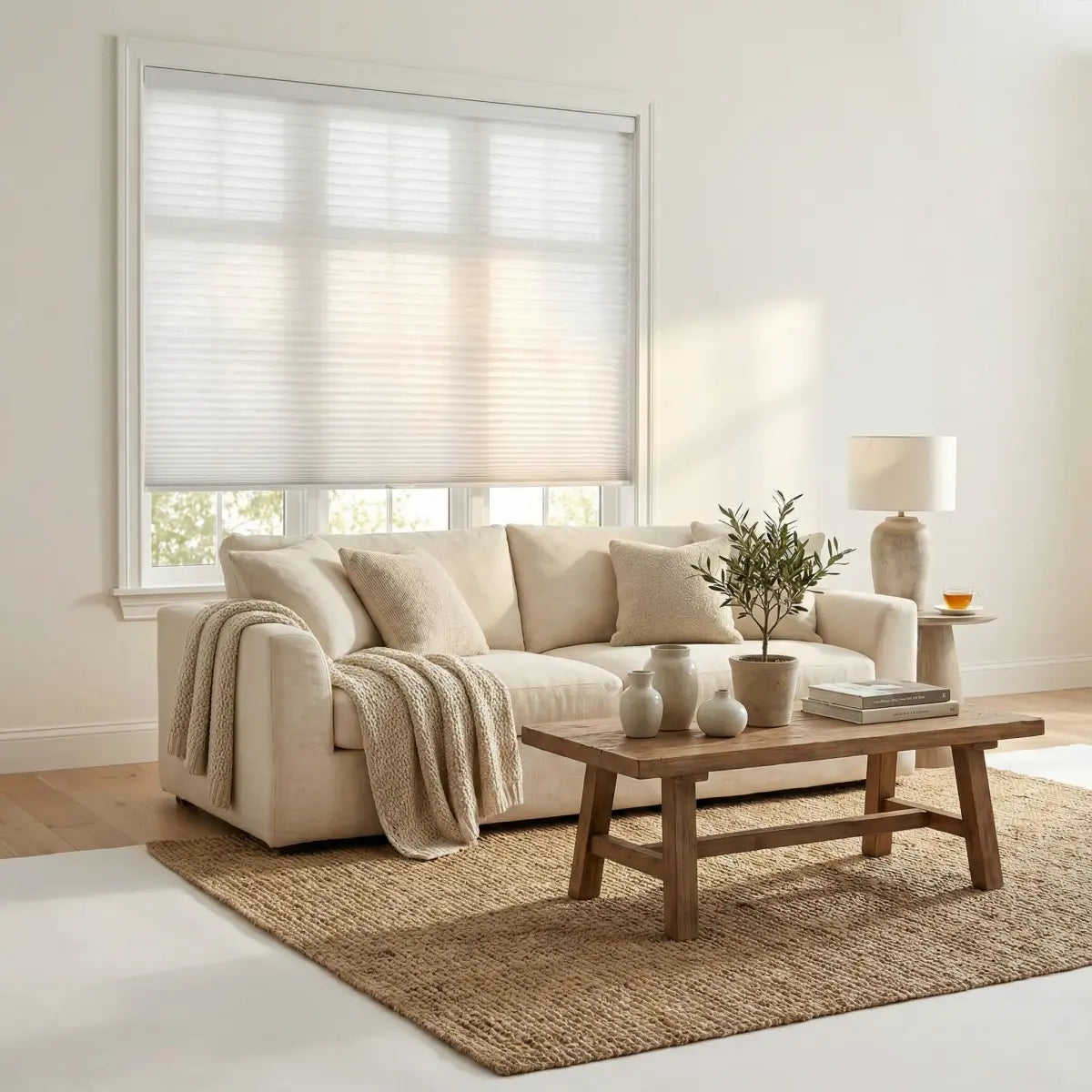 Custom semi-blackout Honeycomb Shades