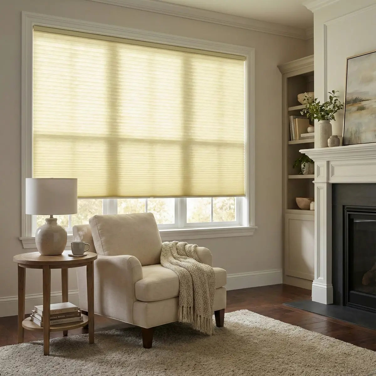Custom semi-blackout Honeycomb Shades