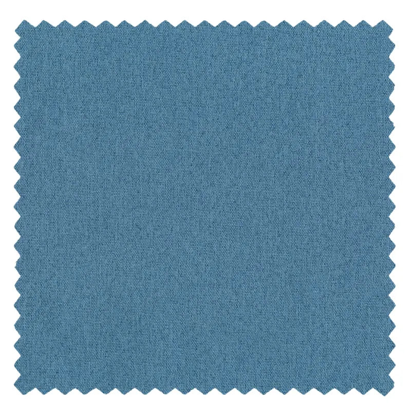 DraperyUS Custom Extra Long 100% Blackout Linen Curtains - Sky Blue - A pure and vibrant blue for a bright room - Fabric Swatch.