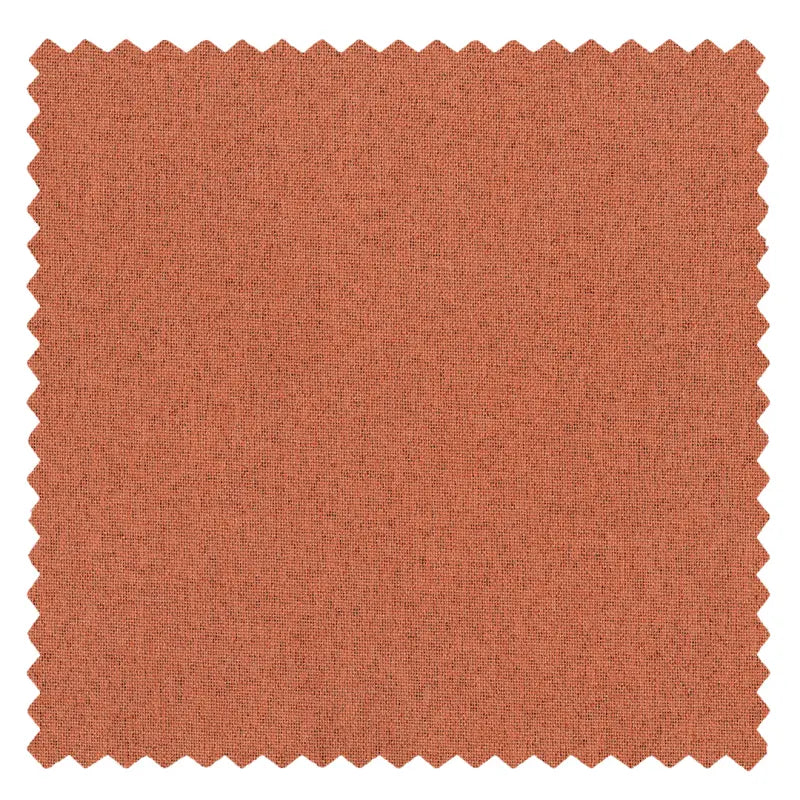 DraperyUS Custom Extra Long 100% Blackout Linen Curtains - Coral/Terracotta - A warm and earthy reddish-orange tone - Fabric Swatch.