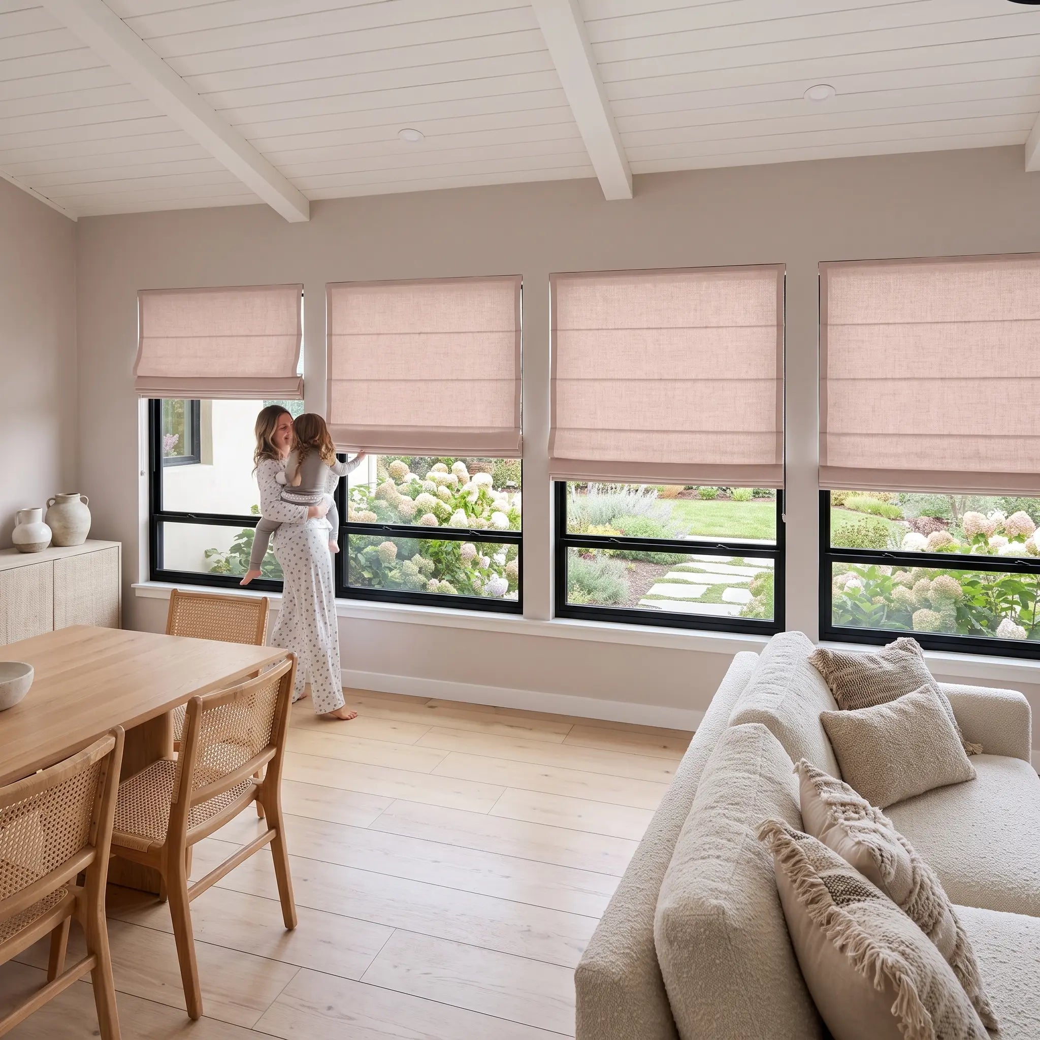 DraperyUS Custom Roman Shades Forest Moss