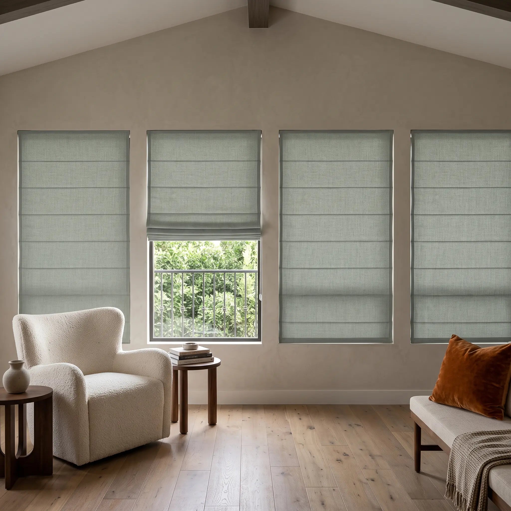 DraperyUS Custom Roman Shades Shadow Charcoal