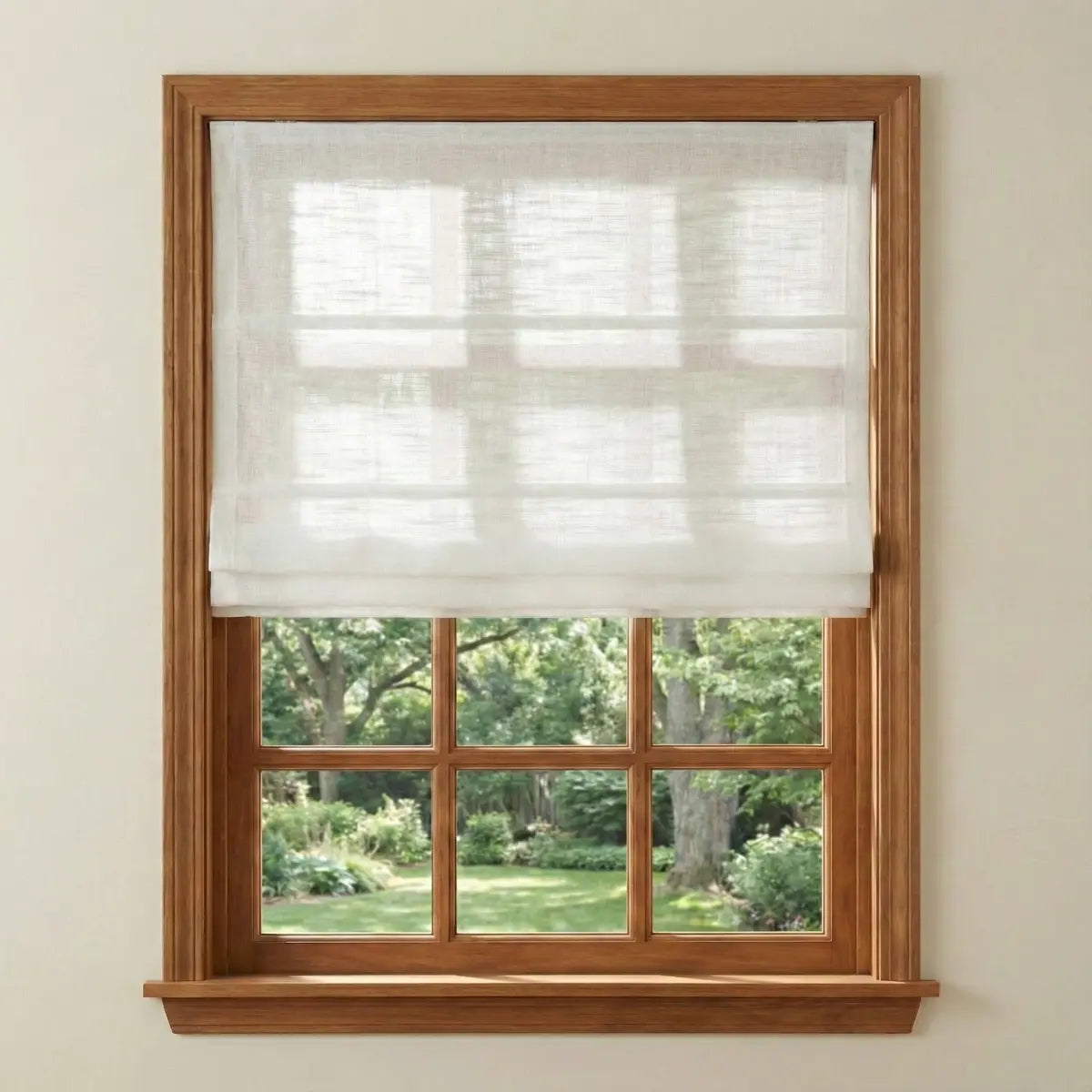 DraperyUS Custom Roman Shades Off White