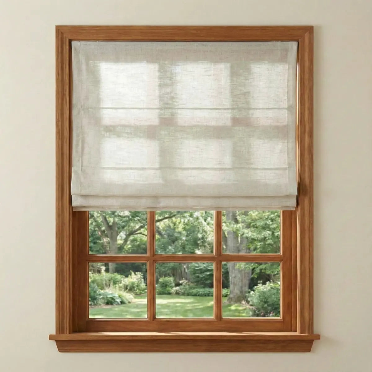 DraperyUS Custom Roman Shades Light Cream