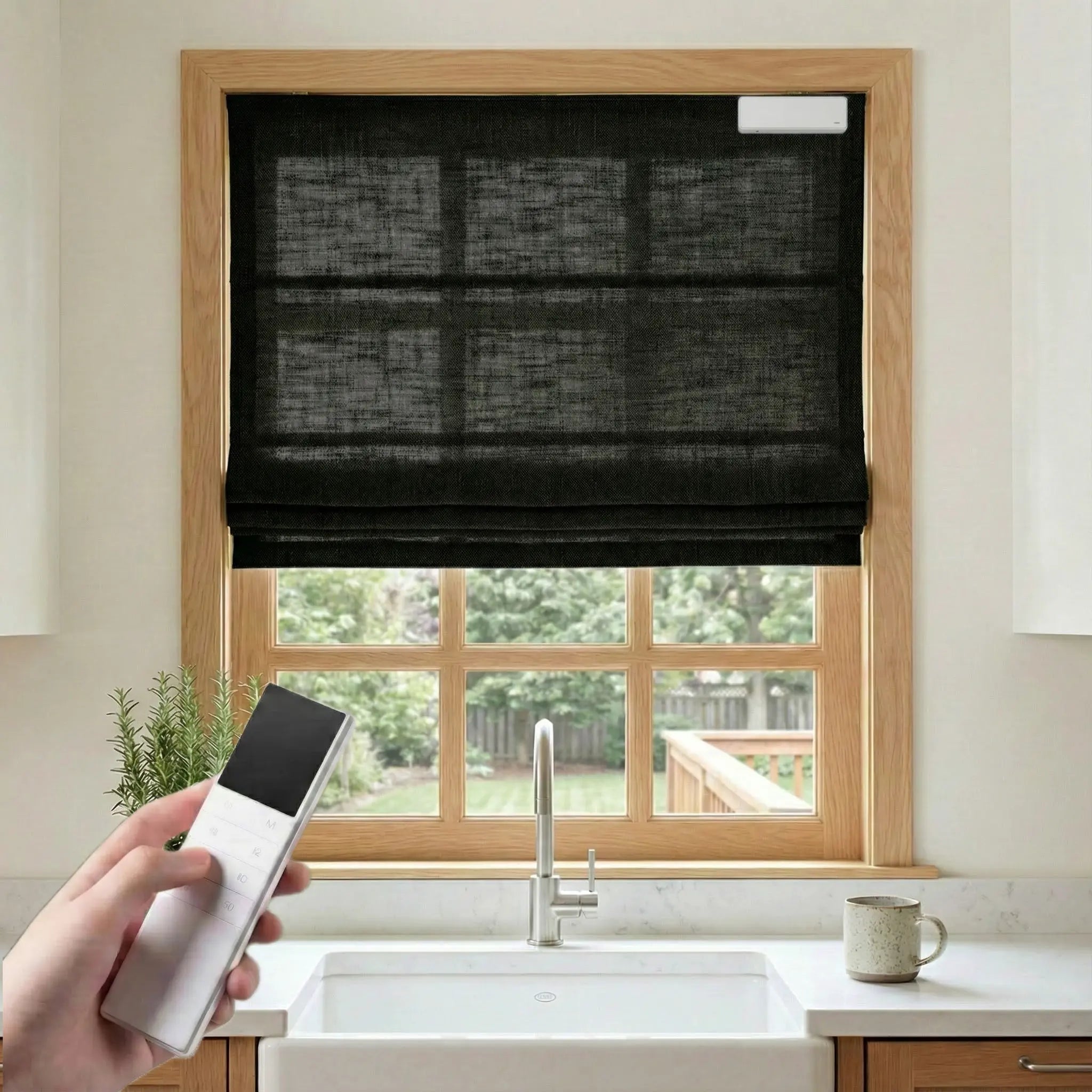 DraperyUS Costom Roman Shades Black