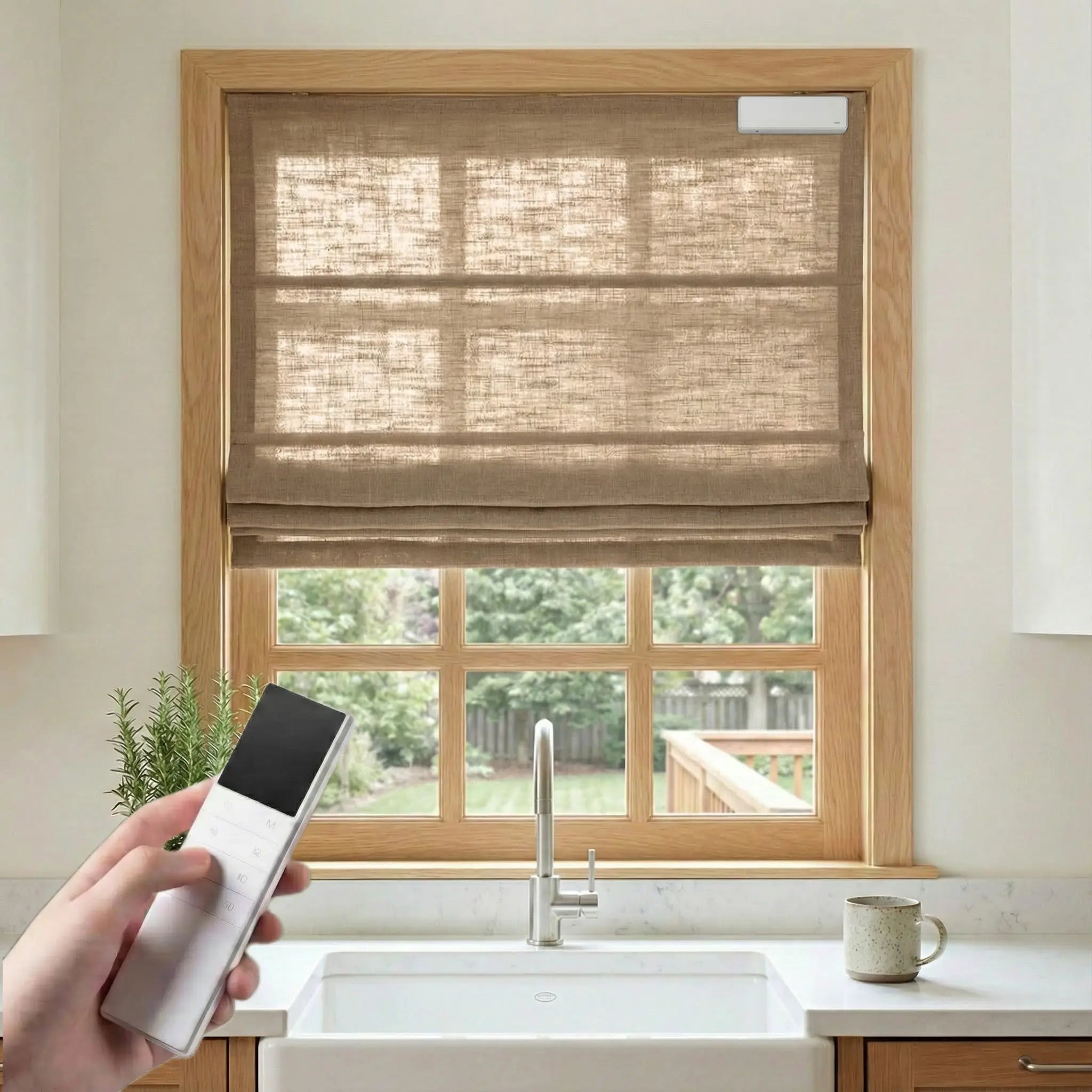 DraperyUS Costom Roman Shades Olive Khaki