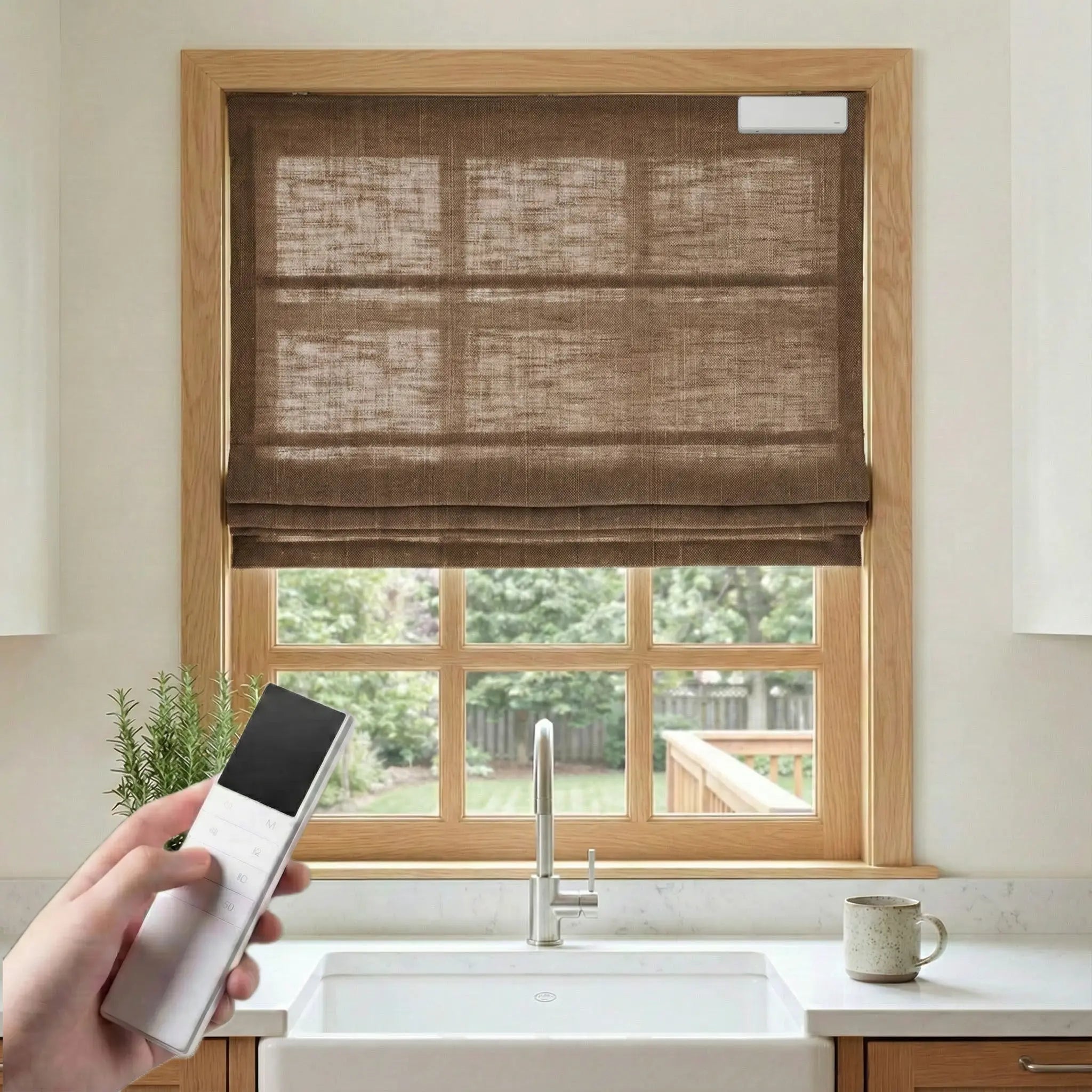 DraperyUS Costom Roman Shades Rose Pink