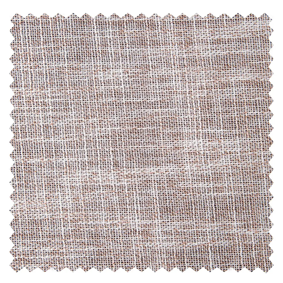 DraperyUS Custom 100% Blackout Linen Curtains - Brick Brown - A warm, earthy brown with a hint of reddish clay tones - Fabric Swatch.
