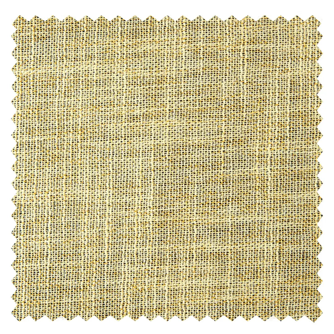 DraperyUS Custom 100% Blackout Linen Curtains - Golden Wheat - A warm and inviting yellow reminiscent of sun-drenched fields - Fabric Swatch.