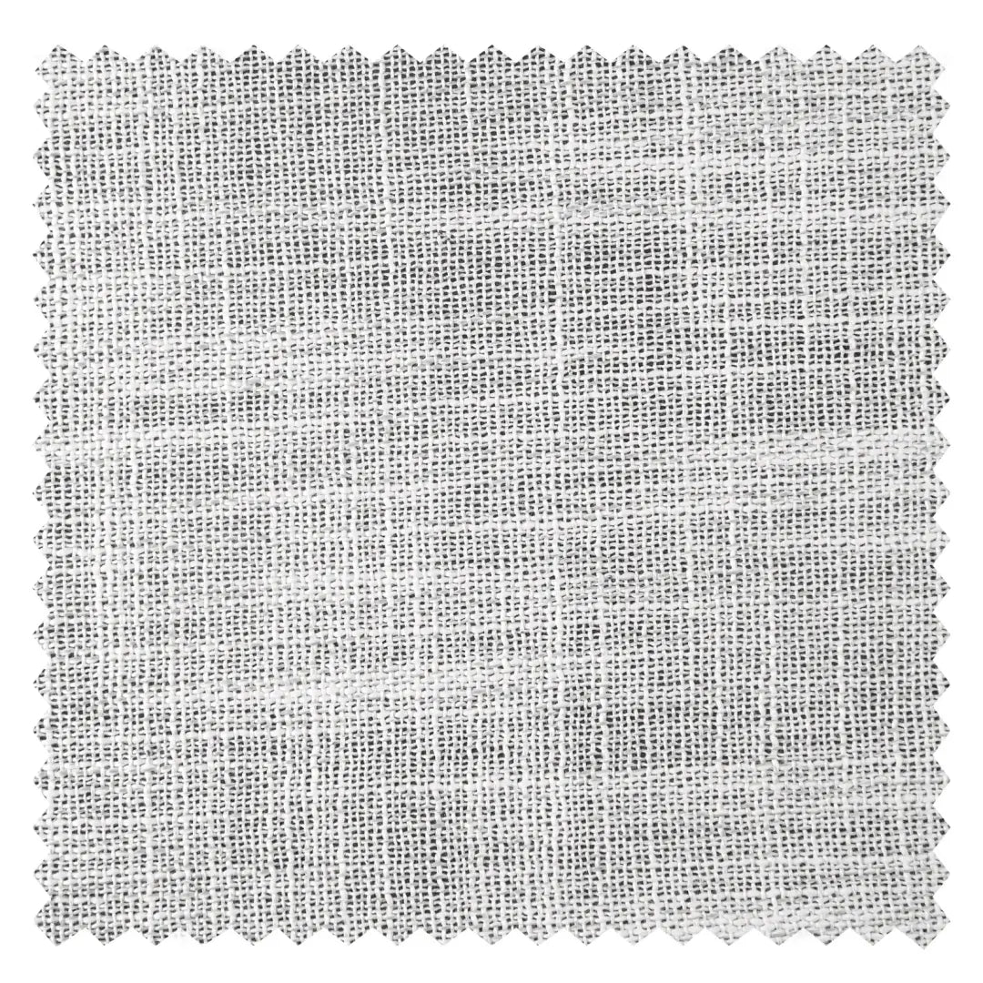 DraperyUS Custom 100% Blackout Linen Curtains - Silver Drift - A sleek and luminous light grey with subtle metallic undertones - Fabric Swatch.