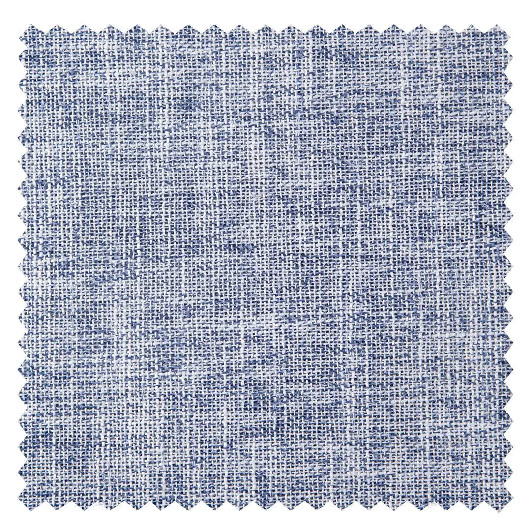DraperyUS Custom 100% Blackout Linen Curtains - Denim Wash - A casual yet chic blue with a rugged, faded fabric appeal - Fabric Swatch.