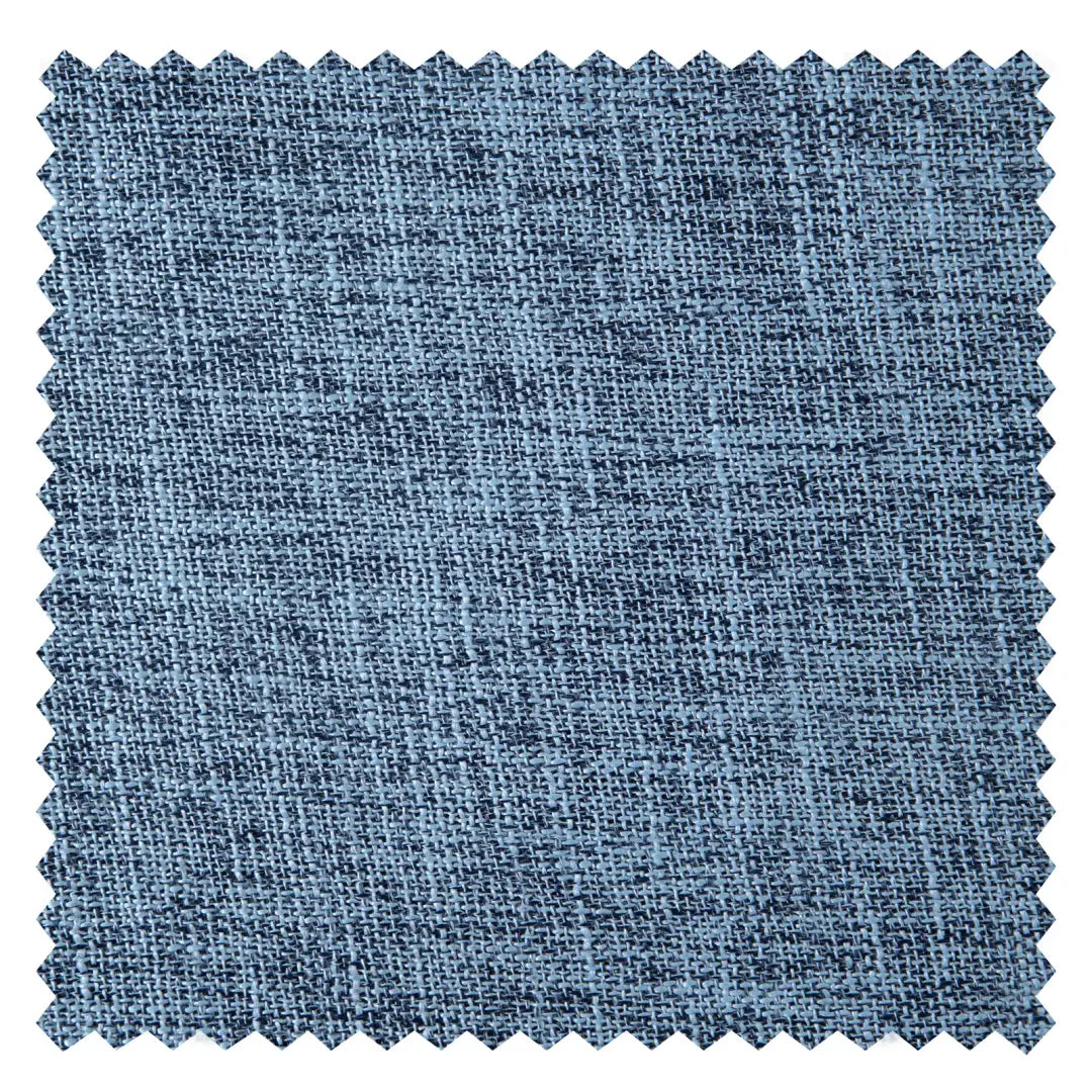 DraperyUS Custom 100% Blackout Linen Curtains - Dusty Indigo - A deep, romantic blue with a soft, muted greyish finish - Fabric Swatch.