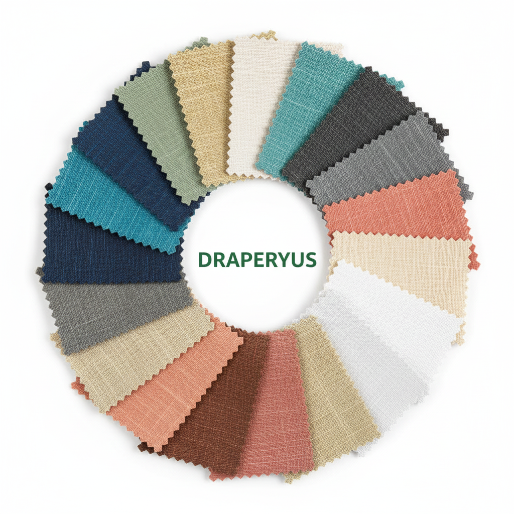 Circular fabric swatch wheel