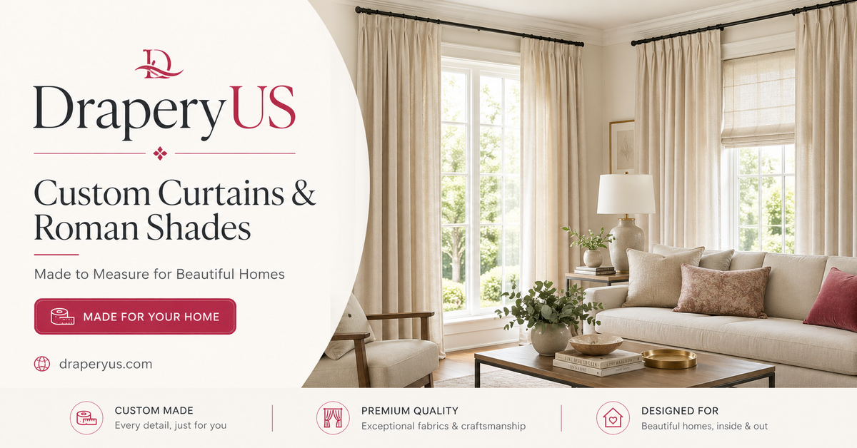 Custom Curtains, Drapery, Shades & Blinds Made Easy | DraperyUS